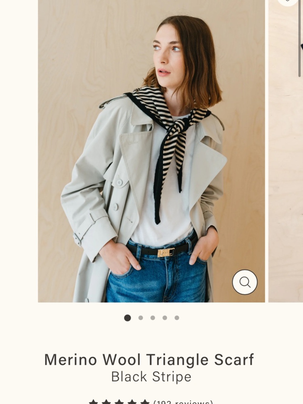 Women’s wool triangle neck scarf